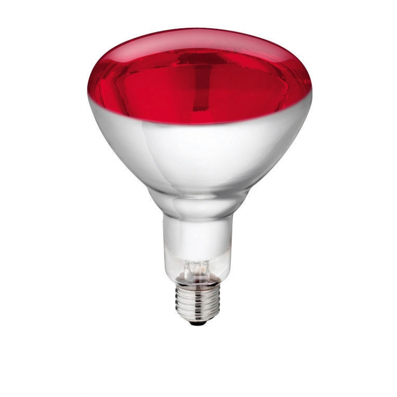 Lamp van gehard glas "Philips" 150W 240V, rood - 22313