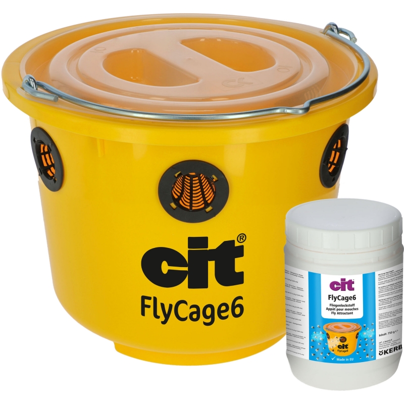 299135 - CIT Fly Trap FlyCage6, deksel inbegrepen, 6 gaten, CIT vliegenlokmiddel inbegrepen - KERBL - Agrodieren.be - 299135