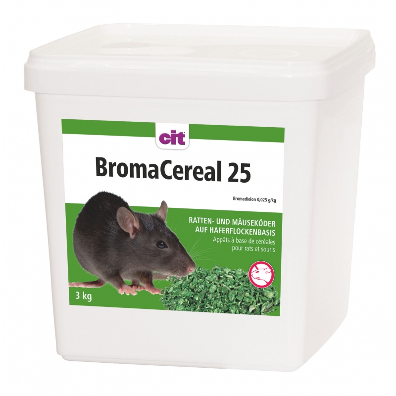 299483 - BromaCereal 25, 3 kg Bromadiolon - KERBL - Agrodieren.be - 299483