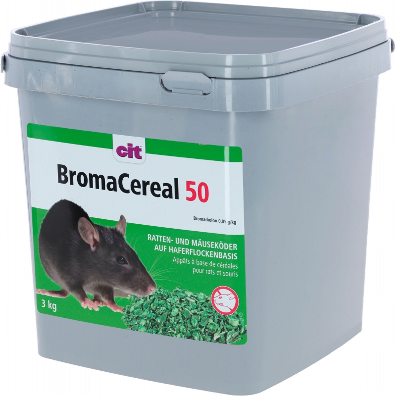 2995301 - Appât rats Broma Cereal 50 avoine, 3000 g, bromadiolone - KERBL - Agrodieren.be - 2995301