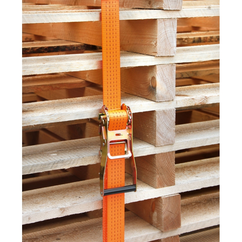 37141 - Sangle arrim. à cliquet 2 pcs orange, 50 mm / 4 m, 4000 kg - KERBL - Agrodieren.be - 37141