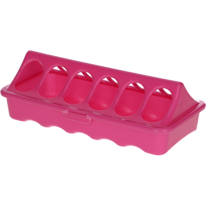 71334 - Mangeoire plast. pr poussins rose, 9x20 cm - KERBL - Agrodieren.be - 71334