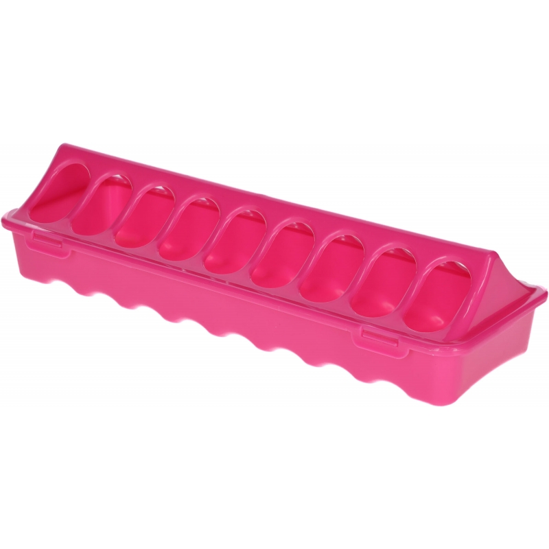 71335 - Mangeoire plast. pr poussins rose, 9,5x30 cm - KERBL - Agrodieren.be - 71335