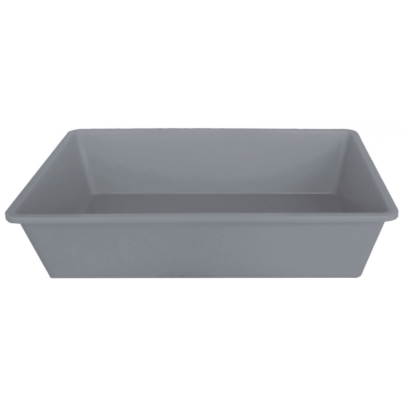 86167 - Bac à litière 40x30x 10 cm gris, sans bord - KERBL - Agrodieren.be - 86167