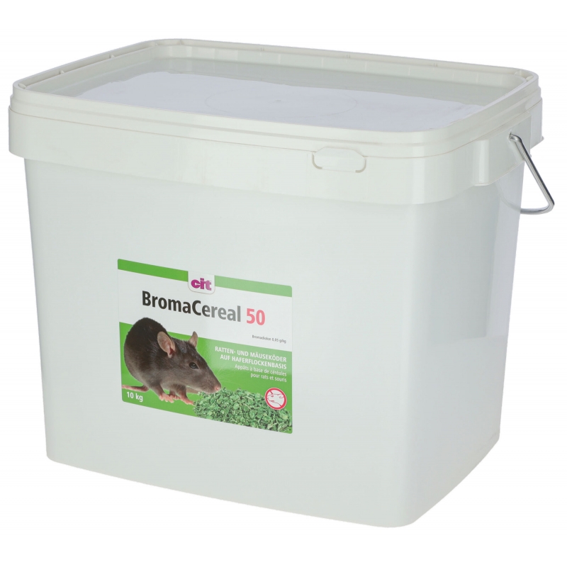 Lokmiddel v. ratten Broma haver 10kg-emmer, Bromadiolon - 299556